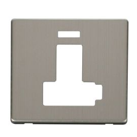 Click SCP452SS Stainless Steel Definity Screwless 13A Neon Lockable Switched Fused Spur Unit Cover Plate image