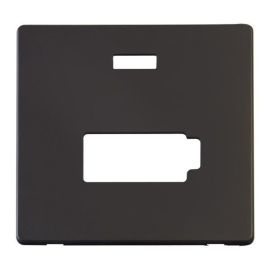 Click SCP453BK Matt Black Definity Screwless 13A Neon Lockable Fused Spur Unit Cover Plate