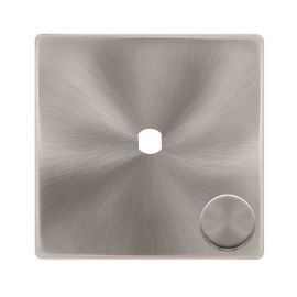 Click SFBS141PL Definity Complete Brushed Steel Screwless 1 Gang 1 Aperture Unfurnished Dimmer Plate image