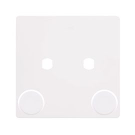 Click SFMW142PL Definity Complete Metal White Screwless 1 Gang 2 Aperture Unfurnished Dimmer Plate