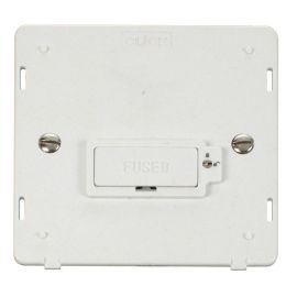 Click SIN850PW White Definity 13A Lockable Fused Spur Unit Insert  - White Insert image