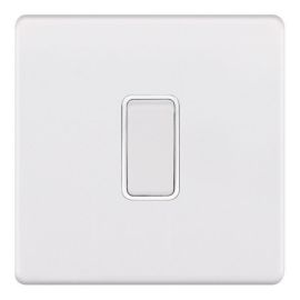 Selectric 5MPLUS-907 5M-PLUS Screwless Matt White 1 Gang 10AX Intermediate Plate Switch