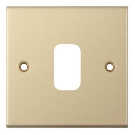 Selectric SGRID360-237 GRID360 Satin Brass 1 Aperture 5M Modular Front Plate