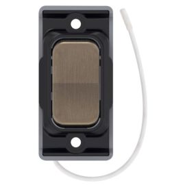 Selectric SGRID360-496 GRID360 Kinetic Antique Brass IP42 Retractive Kinetic On-Off Switch Module