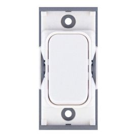 Selectric SGRID360-5 GRID360 White Plastic 10A Retractive Switch Module - White Insert image