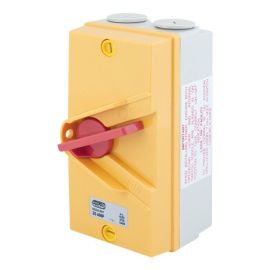 Selectric SS35A-RSY Seal Yellow IP66 35A 16kW 415V 4 Pole Weatherproof Isolator Switch image