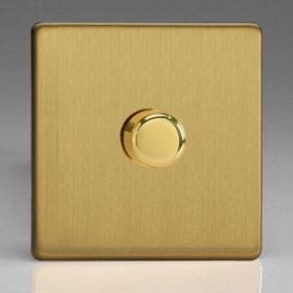 Varilight JDBS1S Screwless Brushed Brass 1 Gang V-Pro Smart Supplementary Controller image