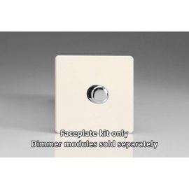 Varilight WDY1S.PD Matrix Screwless Primed 1 Gang Rotary Dimmer Kit - Chrome Dimmer image