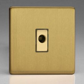 Varilight XDBFODS Screwless Brushed Brass 1 Gang 16A Flex Outlet Plate