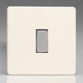 Varilight XDY7S.PD Screwless Primed 1 Gang 10A Intermediate Rocker Switch - Chrome Insert image