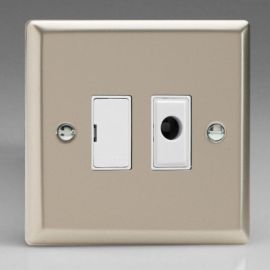 Varilight XN6UFOW Classic Satin 13A Flex Outlet Unswitched Fused Spur Unit - White Insert image