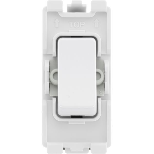 BG PCDCL70W-01, Pearlescent White Evolve 45A 2 Pole Cooker Control Unit  13A Switched Socket White Insert
