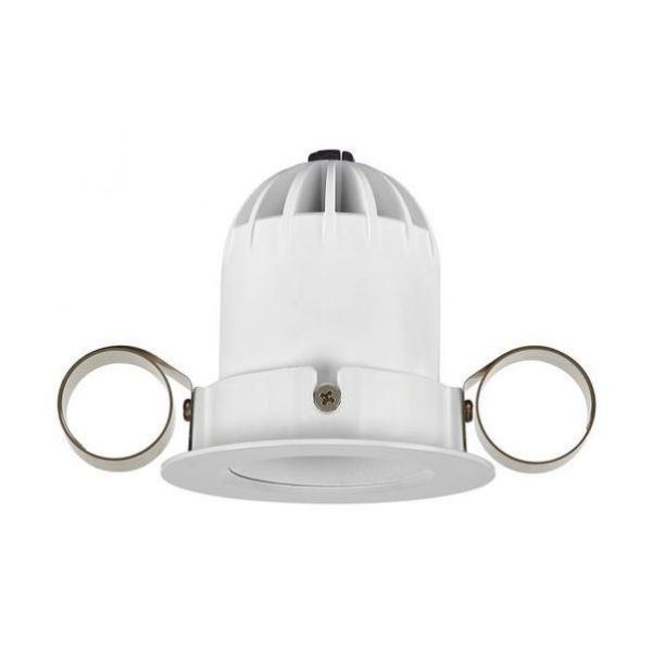 Collingwood BDL00F30WD Matt White Slim Round Bezel 9.6W 625lm 3000K 50 Deg.  75mm DALI Dimmable Downlight - Matt White Baffle