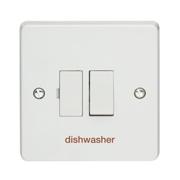 Crabtree 4827/DW Capital White 13A 2 Pole 'dishwasher' Switched Fused Connection Unit