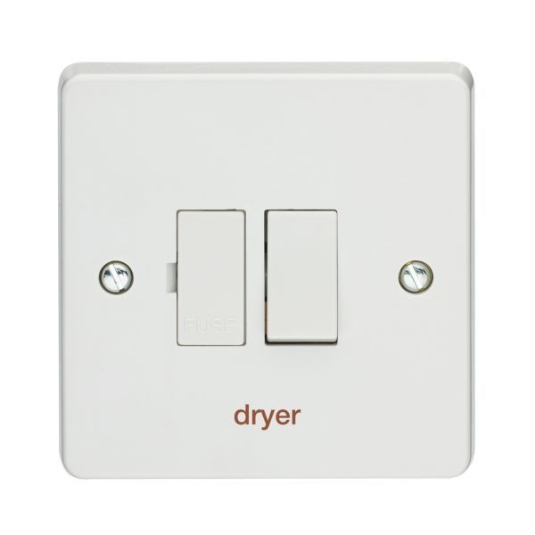 Crabtree 4827/DY Capital White 13A 2 Pole 'dryer' Switched Fused Connection Unit