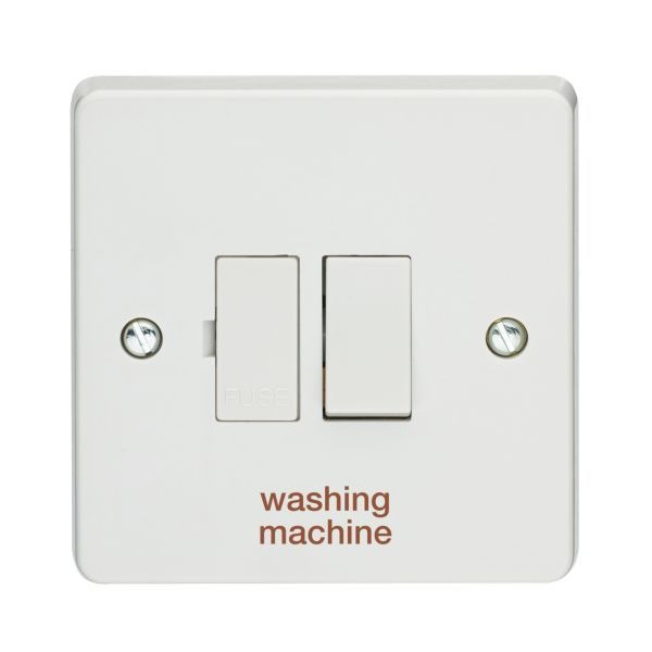 Crabtree 4827/WM Capital White 13A 2 Pole 'washing machine' Switched Fused Connection Unit