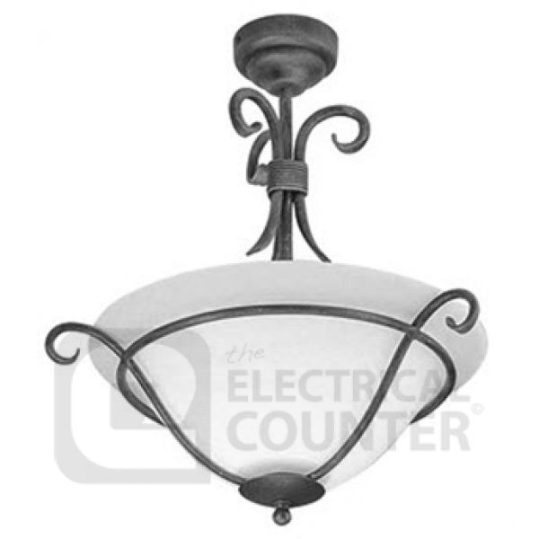 Elstead Tch Sf Black Torchiere Semi Flush Ceiling Light