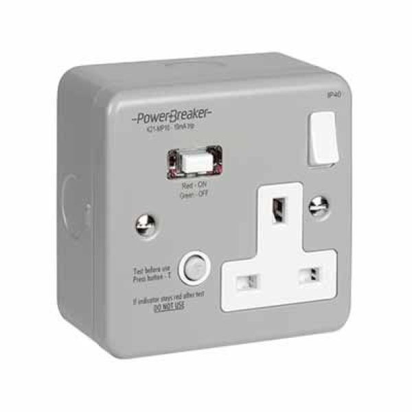 GreenBrook K21-MP10 RCD PowerBreaker 10mA Passive Single Switch Socket