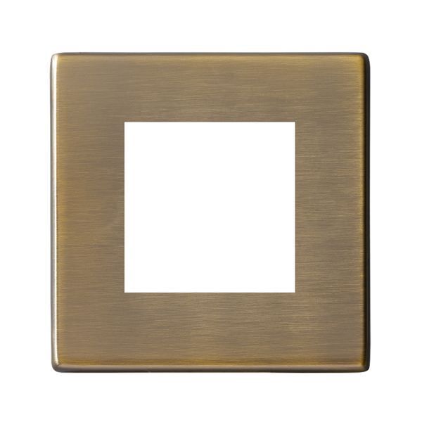 Hamilton 7G29EURO2 EuroFix Hartland G2 Antique Brass 2 Gang 50x50mm Aperture Front Plate