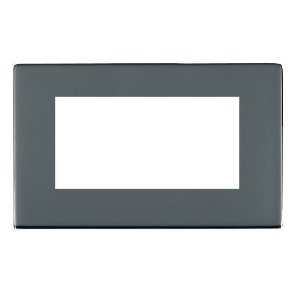 Hamilton 88CEURO4 EuroFix Sheer CFX Black Nickel 4 Gang 100x50mm Aperture Front Plate