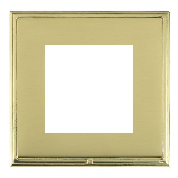 Hamilton LSXEURO2PB-PB EuroFix Linea-Scala CFX Polished Brass 2 Gang 50x50mm Aperture Front Plate