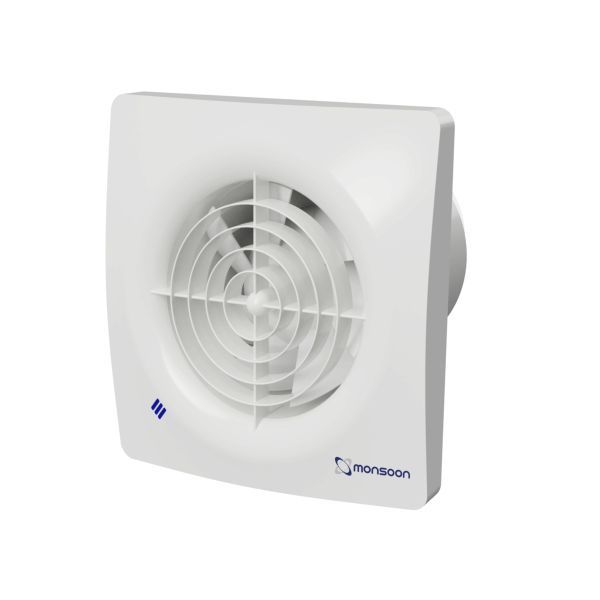 National Ventilation MONS100SA Monsoon IP45 Silence Axial Extractor Fan 100mm Standard Model