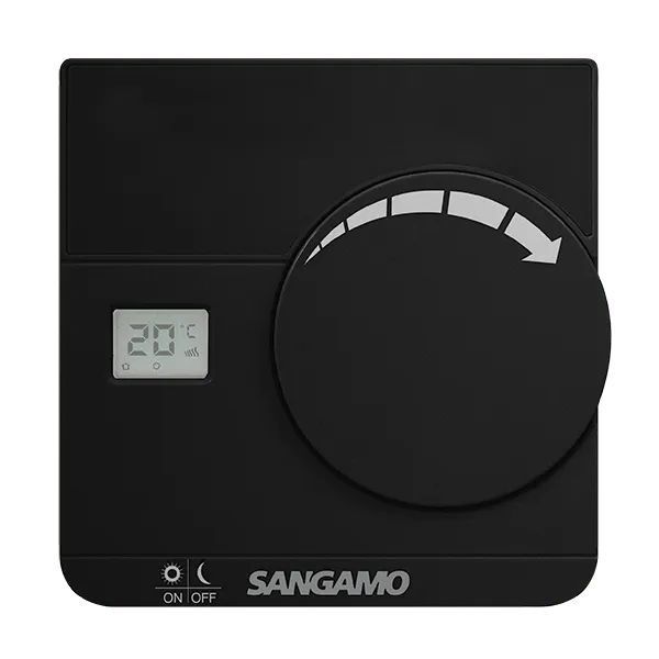 Sangamo CHPRSTATDB Choice Plus Black Digital Room Thermostat