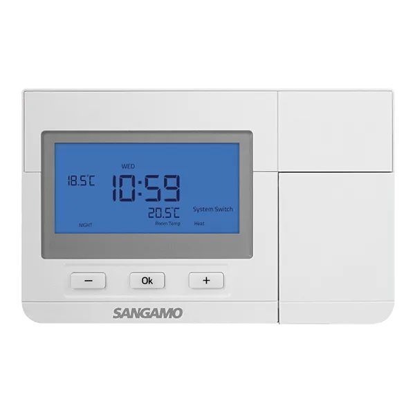Sangamo CHPRSTATDP Choice Plus 7 Day Programmable Digital Room Thermostat With Frost Protection