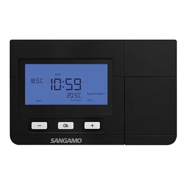 Sangamo CHPRSTATDPB Choice Plus Black 7 Day Programmable Digital Room Thermostat With Frost Protection