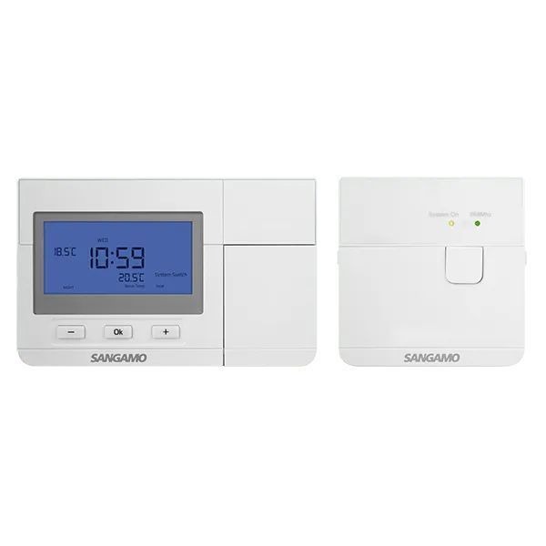 Sangamo CHPRSTATDPRF Choice Plus White Wireless Programmable Digital Room Thermostat