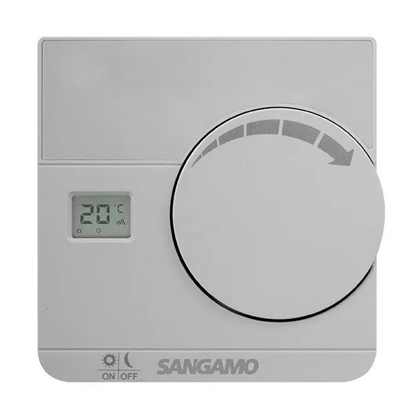 Sangamo CHPRSTATDS Choice Plus Silver Digital Room Thermostat