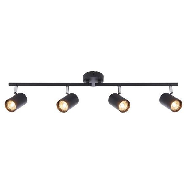 Saxby 101335 Arezzo Black IP20 4x35W GU10 Dimmable Bar