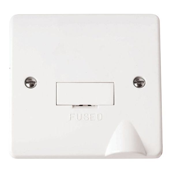 Click CMA049 Polar White Mode 3A Flex Outlet Fused Spur Unit