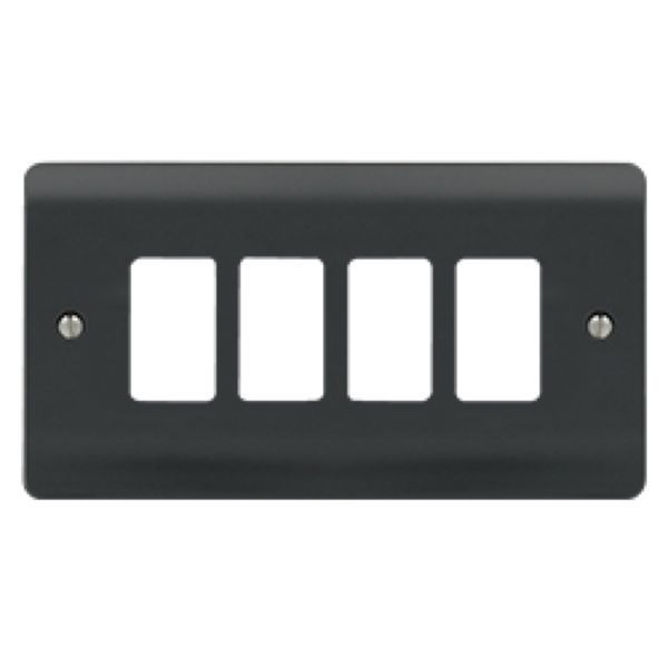 Click CMA20404AG GridPro Anthracite Grey 4 Gang Mode Accessories Front Plate