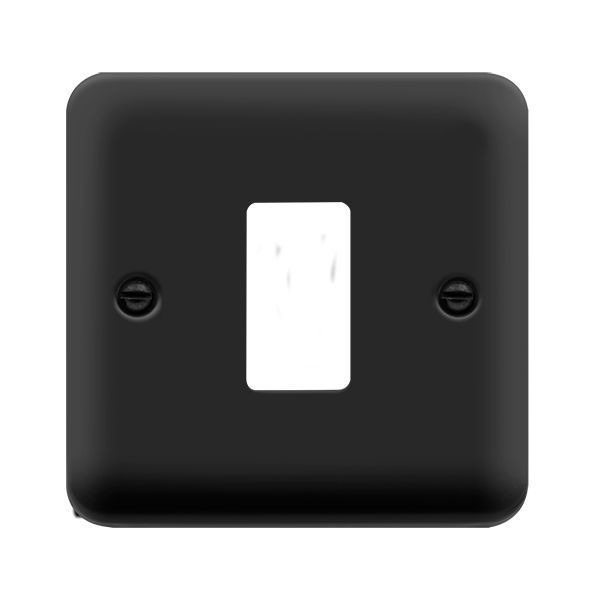 Click DPMB20401 GridPro Matt Black 1 Gang Deco Plus Range Front Plate