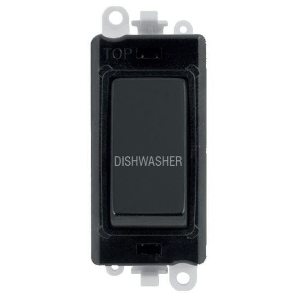 Click GM2018BKMB-DW GridPro Matt Black 20AX 2 Pole DISHWASHER Switch Module - Black Insert