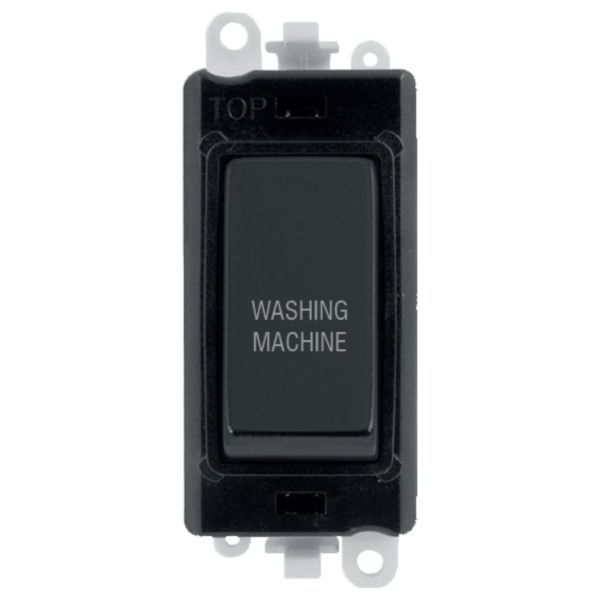 Click GM2018BKMB-WM GridPro Matt Black 20AX 2 Pole WASHING MACHINE Switch Module - Black Insert