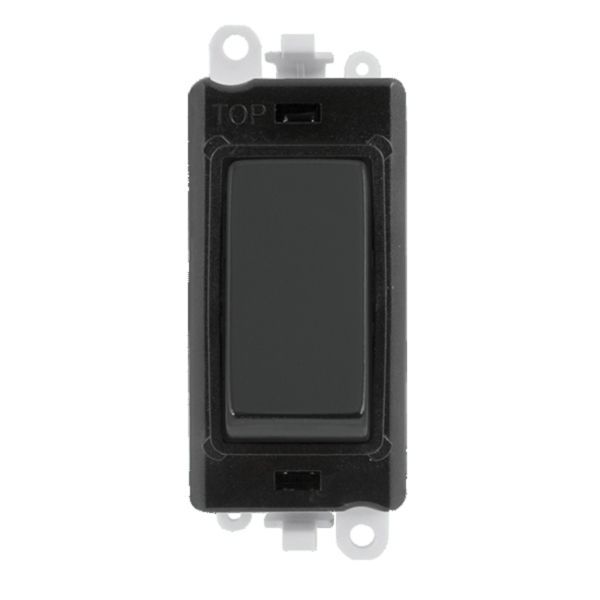 Click GM2075BKMB GridPro Matt Black 20AX 3 Position Retractive Switch Module - Black Insert