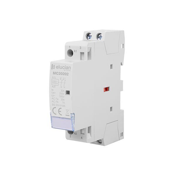 Elucian MC20202 20A 2 Pole 1 Module 2x Normally Closed Contactor