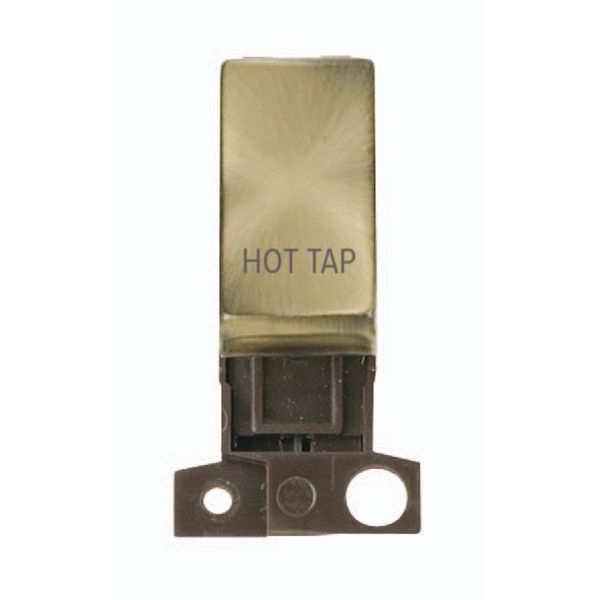 Click MD018AB-HT MiniGrid Antique Brass Ingot 13A 10AX 2 Pole HOT TAP Switch Module