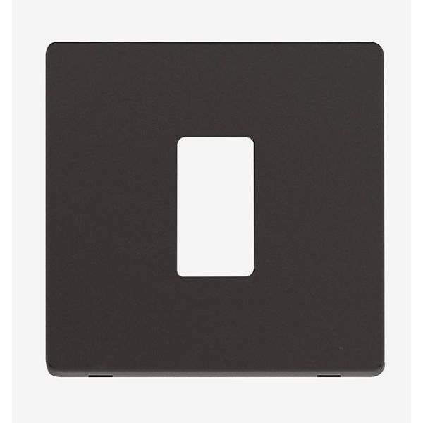 Click SCP20401MB GridPro Metal Black Screwless 1 Gang Definity Front Plate