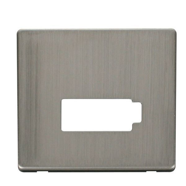 Click SCP450SS Stainless Steel Definity Screwless 13A Lockable Fused Spur Unit Cover Plate
