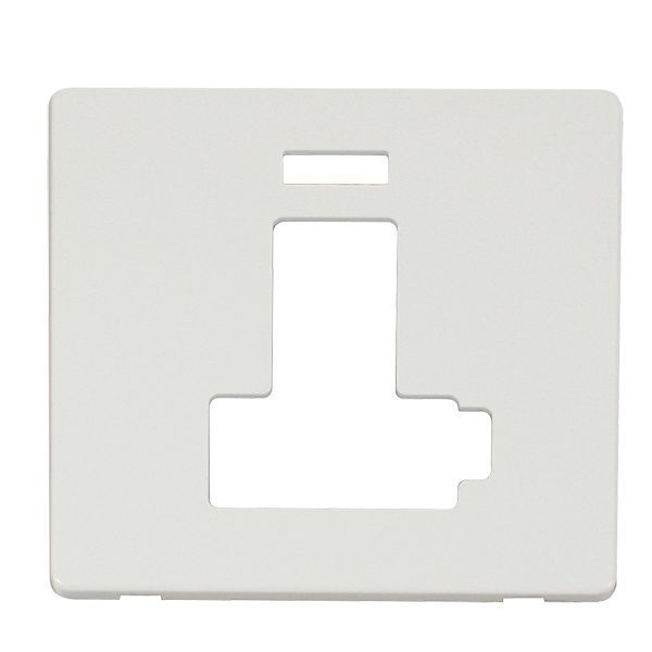 Click SCP452MW Matt White Definity Screwless 13A Neon Lockable Switched Fused Spur Unit Cover Plate