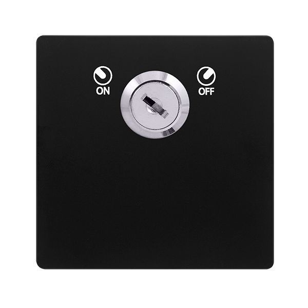 Click SFBK660 Definity Complete Matt Black Screwless 1 Gang 20A 2 Pole Lockable Plate Switch