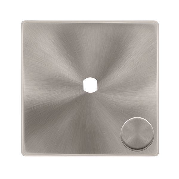 Click SFBS141PL Definity Complete Brushed Steel Screwless 1 Gang 1 Aperture Unfurnished Dimmer Plate
