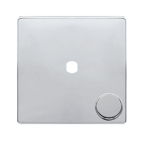 Click SFCH141PL Definity Complete Polished Chrome Screwless 1 Gang 1 Aperture Unfurnished Dimmer Plate