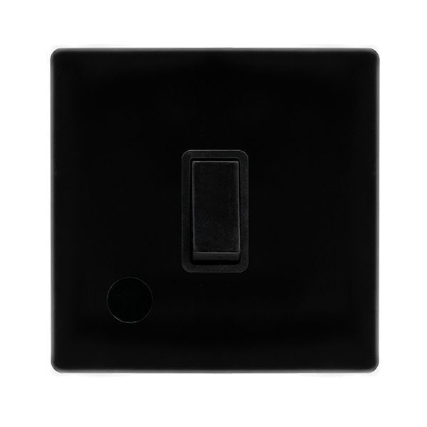 Click SFMB022BK Definity Complete Metal Black Screwless 20A 2 Pole Flex Outlet Plate Switch