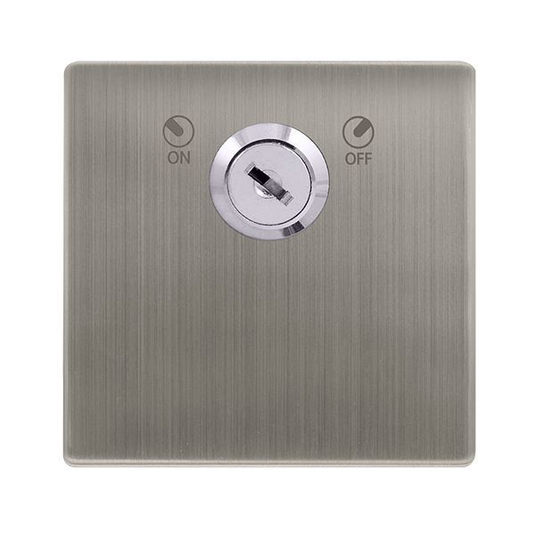 Click SFSS660 Definity Complete Stainless Steel Screwless 1 Gang 20A 2 Pole Lockable Plate Switch