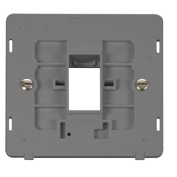 Click SIN401GY MiniGrid Screwless 1 Gang 1 Aperture Definity Unfurnished Plate Insert - Grey Insert