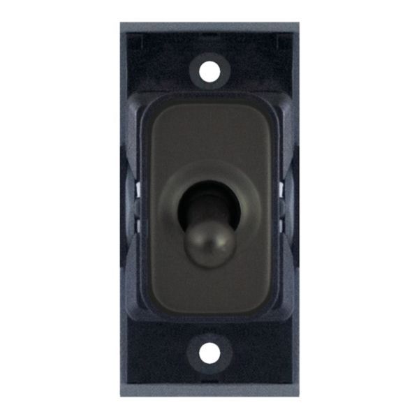 Selectric SGRID360-472 GRID360 Dark Bronze 10A 2 Way Toggle Switch Module - Black Insert